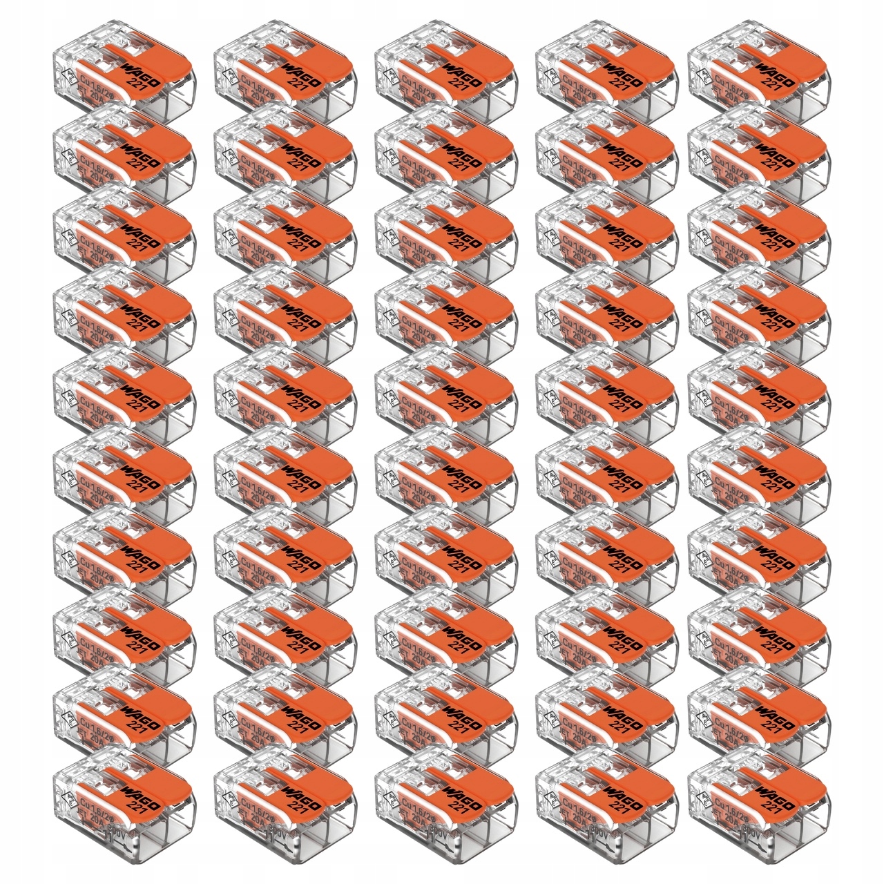 Wago 221-412 rychlospojka univerzální spojka drát lanko 2x4mm2 50 ks