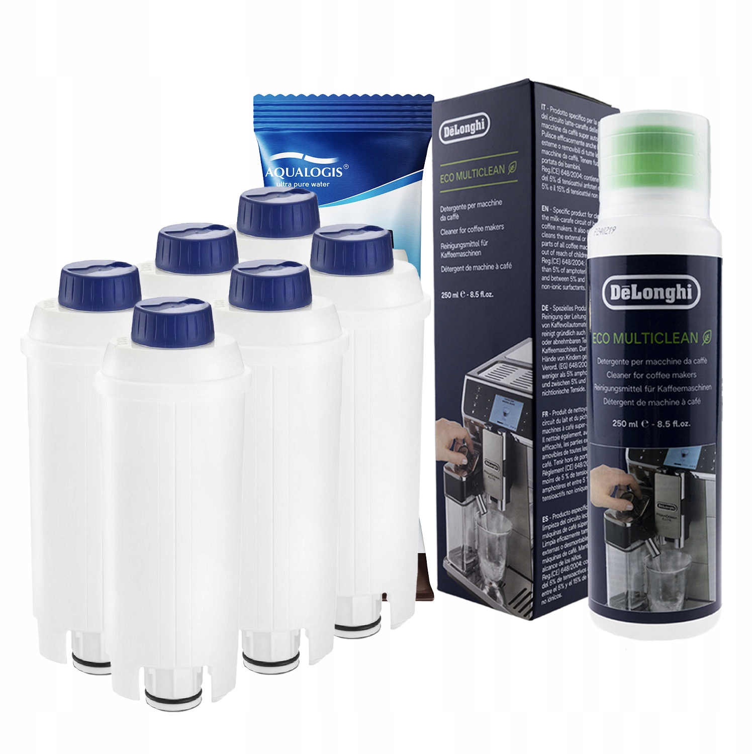 6x Filtr do kávovaru Delonghi AL-S002 Tekutina Delonghi 3013 250 ml