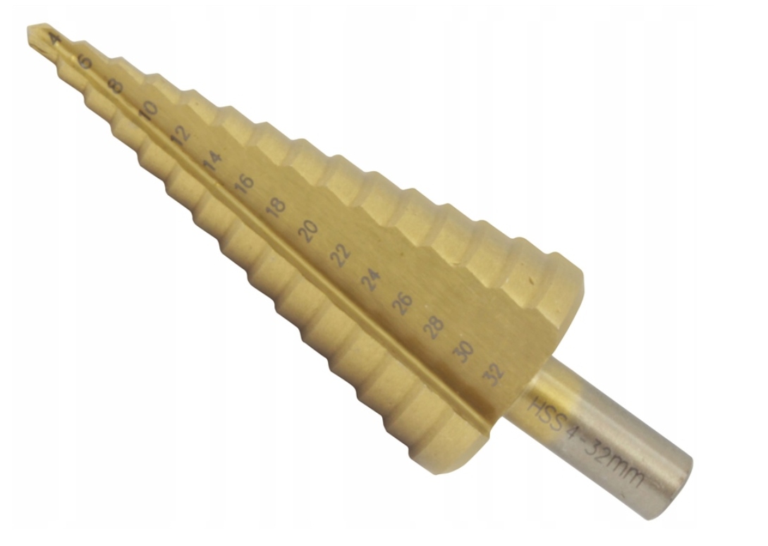 WIERTŁO STOŻKOWE STOPNIOWE HS TYTAN 4-32mm WIERTŁA