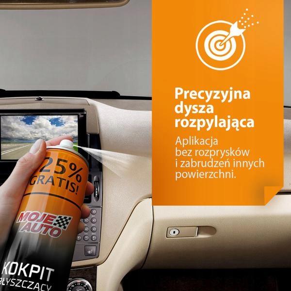 MOJE AUTO DO KOKPITU BŁYSZCZĄCY BLACK 750ML Waga produktu z opakowaniem jednostkowym 0.15 kg