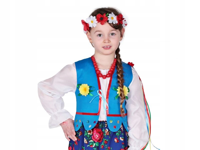 KAMIZELKA LUDOWA KRAKOWIANKA NIEBIESKA 116-140 Rozmiar 140