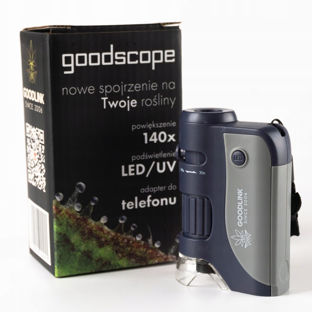 Good Scope kapesní mikroskop 70-140x Led Uv regulace ostrosti