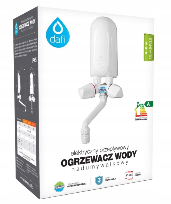 Průtokový ohřívač vody 5,5 kW nadumyvadlový elektrický