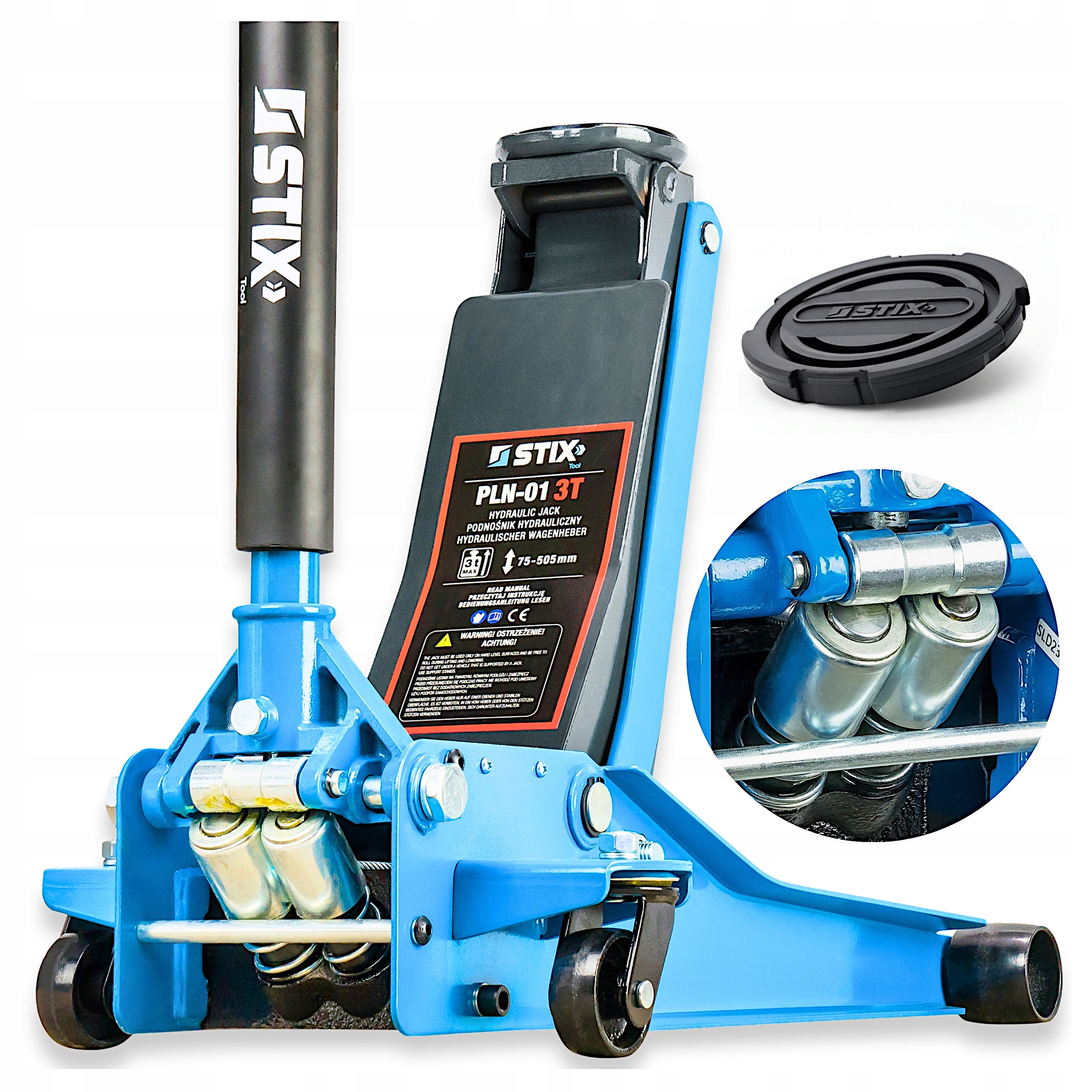 Hever Žába Zvedák Nízkoprofilový Automobilový 3T Bodový 75-505MM