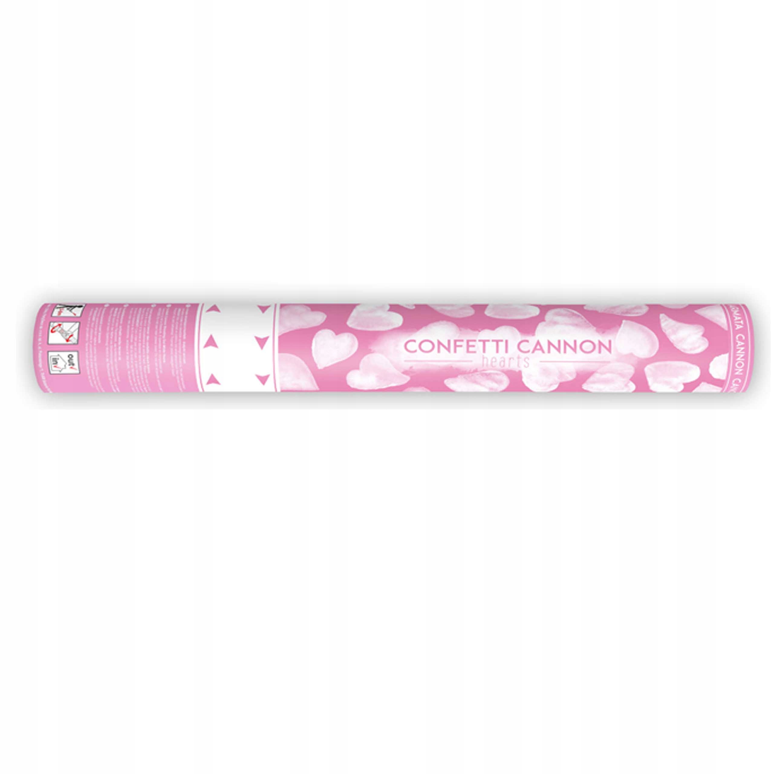 4szt TUBY SERCA BIAŁE strzelające tuba KONFETTI SERDUSZKA ŚLUB WESELE 40 cm Nazwa TUBA STRZELAJĄCA KONFETTI Z SERCAMI 40cm ŚLUB PARA MŁODA