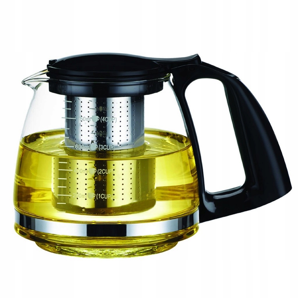 Dzbanek szklany 750 ML Z ZAPARZACZEM 18/10 do Kawy Herbaty Ziół MONTESSIMO Kod producenta BR-4695