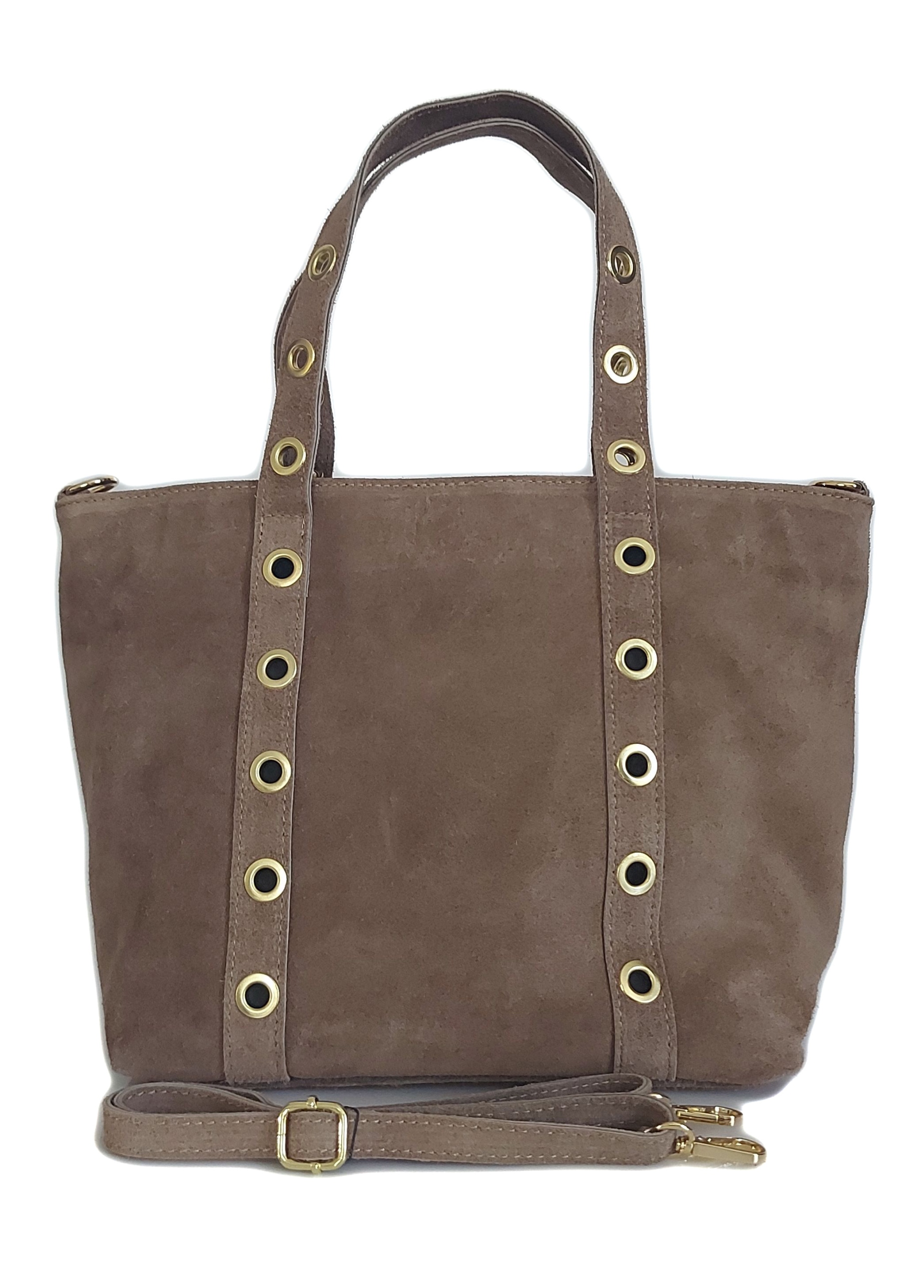 Semišový sáček A4 zlaté šatonové růže s kolečky Italská kůže Vera Pelle Béžová