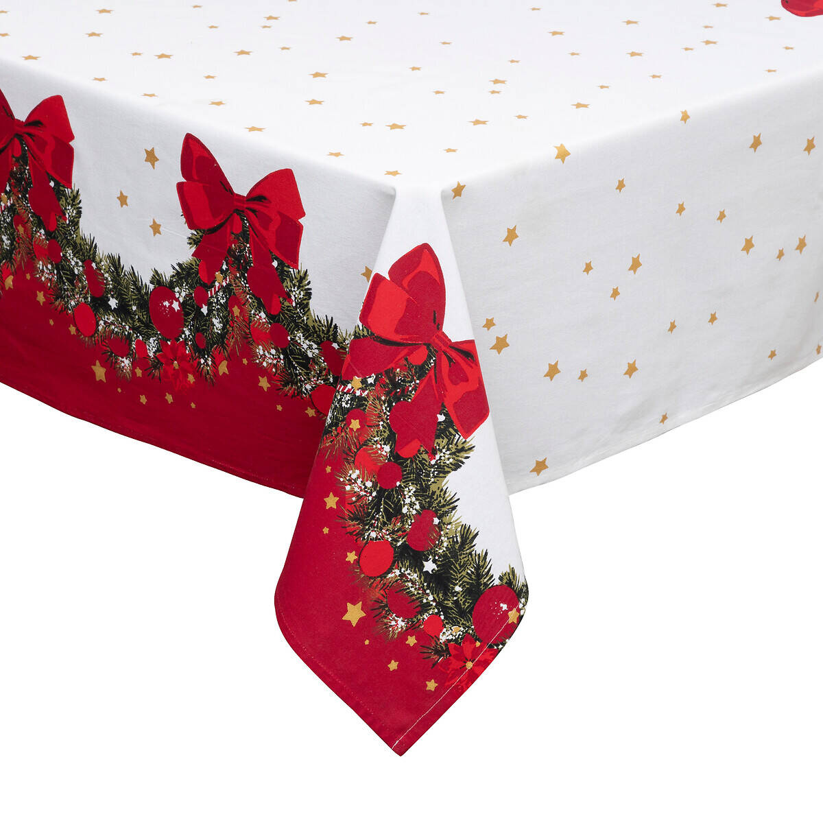 Velkolkorový Bavlněný Ubrus 240 X 140 CM S Girlandou A Mašličkami