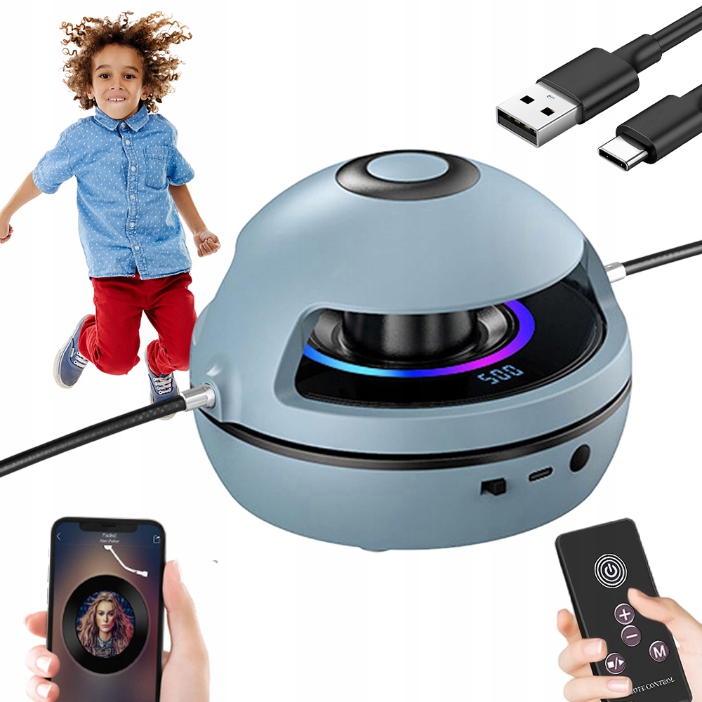 Muzyczna Maszyna Do Skakania Bluetooth 5.1 Led Wyświetlacz 10 Stopni