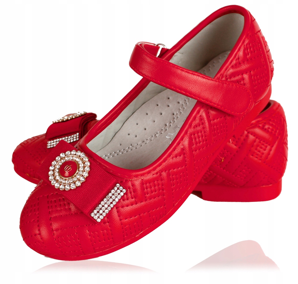 Balerinki różowe róż ażurowe profilowane skóra 26 Płeć dziewczynki