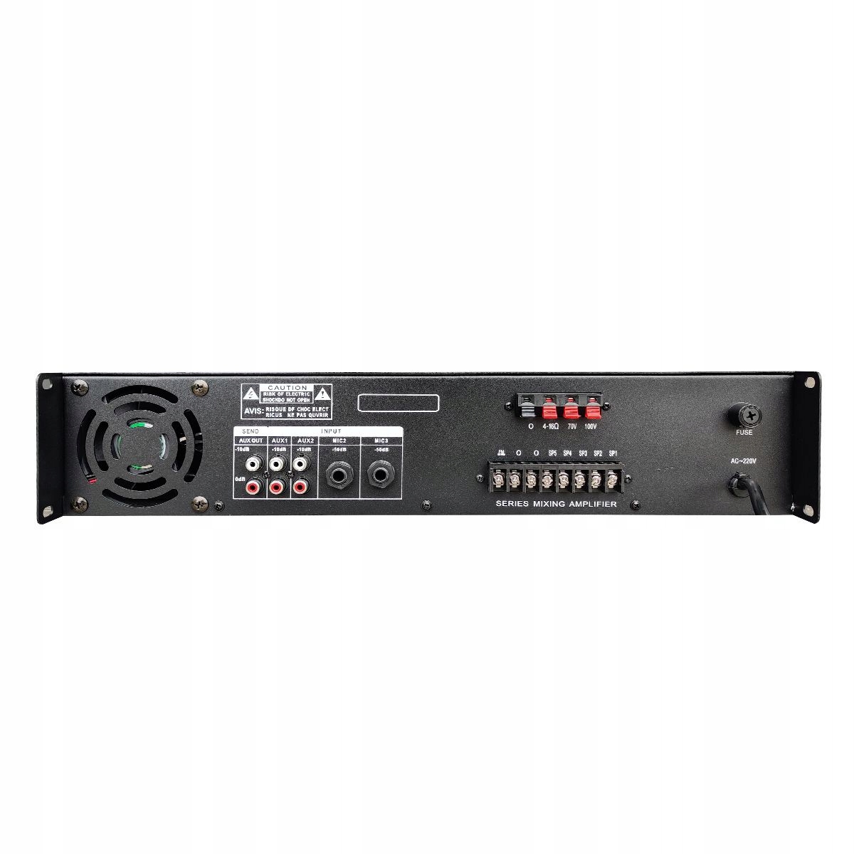 Tonsil Wzmacniacz Radiowęzłowy W-100U 5 stref Nagłośnienie 100V MP3 USB FM Model W-100
