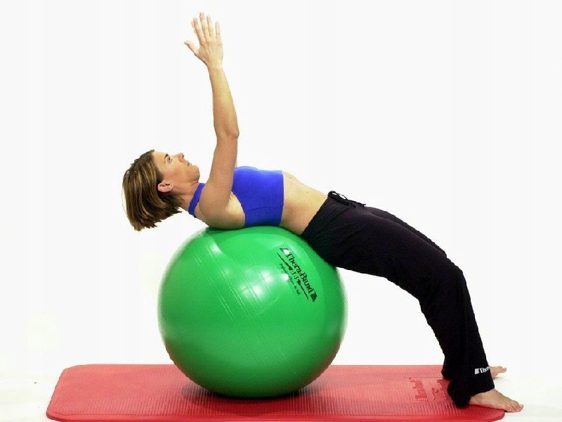 PIŁKA REHABILITACYJNA FITNES THERA-BAND 65 CM ZIELONA EAN (GTIN) 087453230314