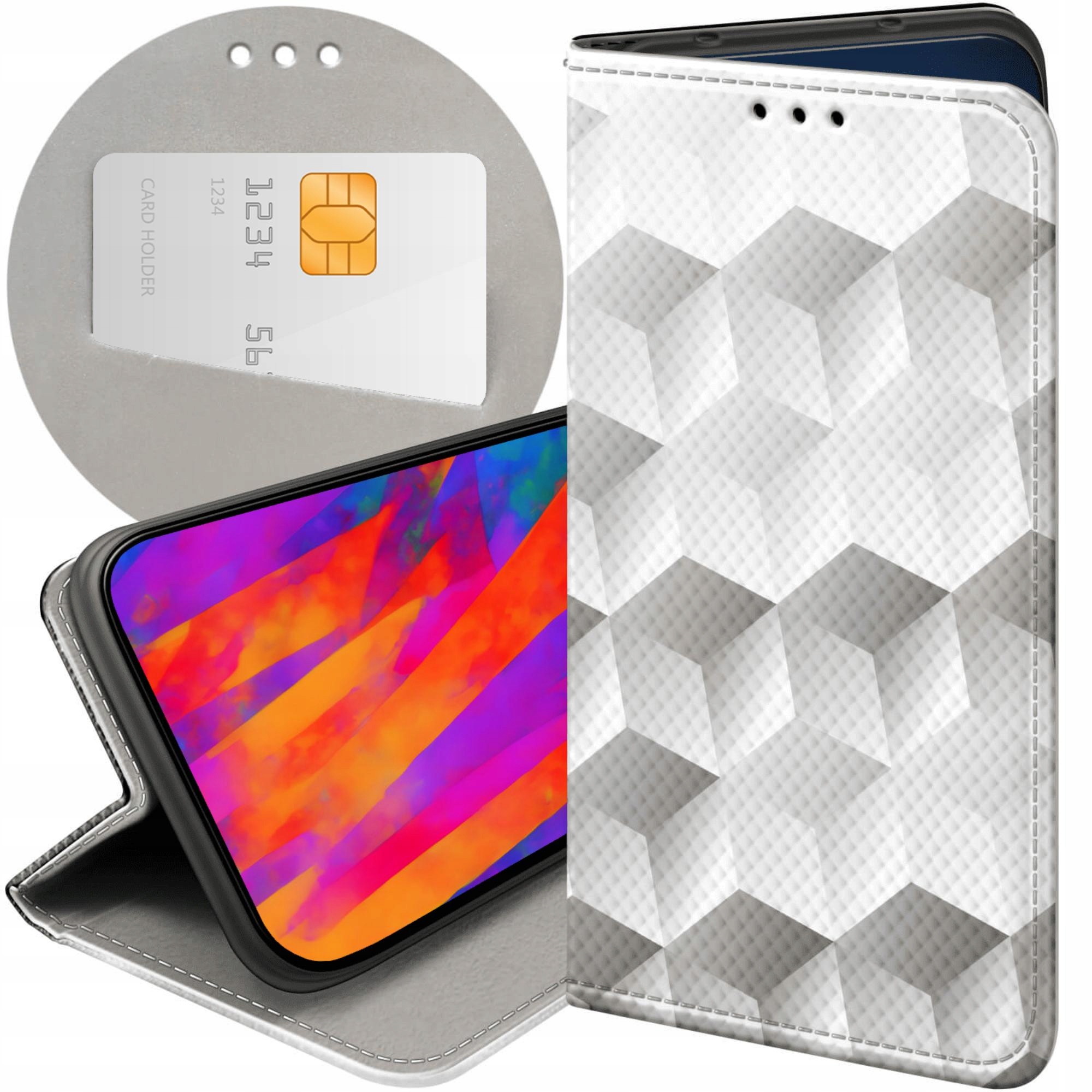 Etui Do Honor 400 Smart X7D 4G 5G 3D Geometryczne Iluzja Futerał