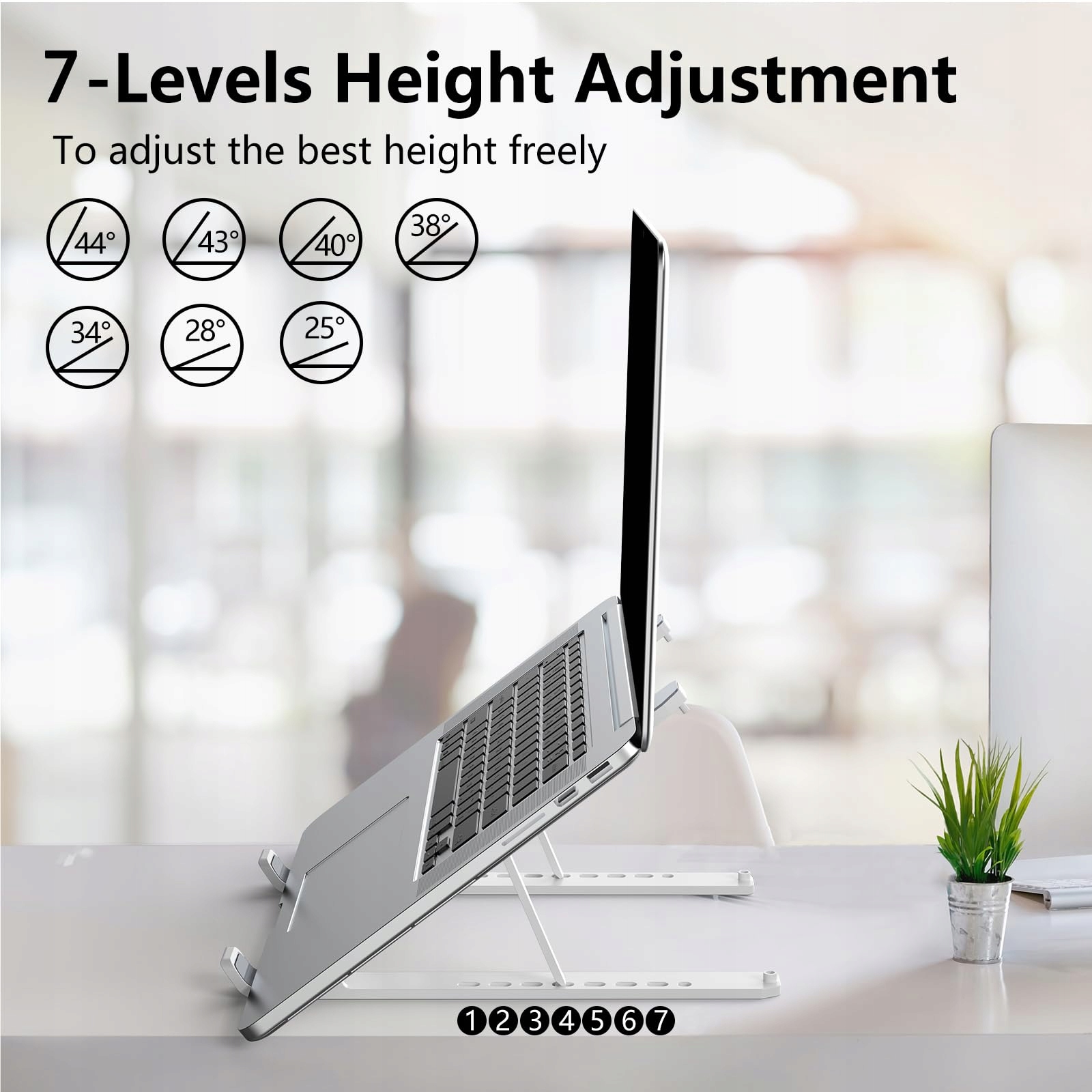 TONMOM Składana Podstawka Pod Laptopa Regulowana ABS Silikon Chłodzenie — miniatura 3