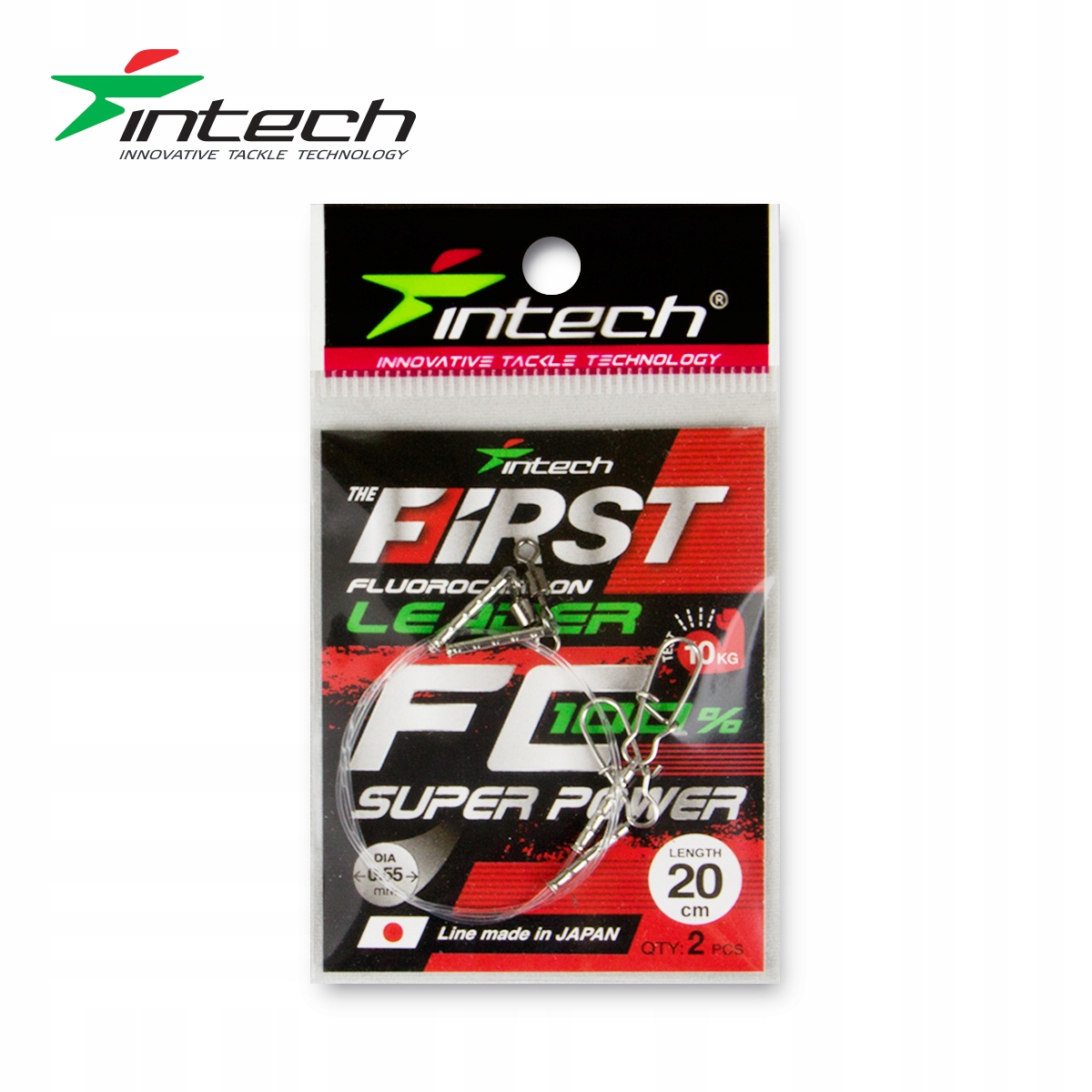 Przypon fluorocarbonowy Intech Fc First Leader 20 cm (0.55 mm/10 kg) (2szt)