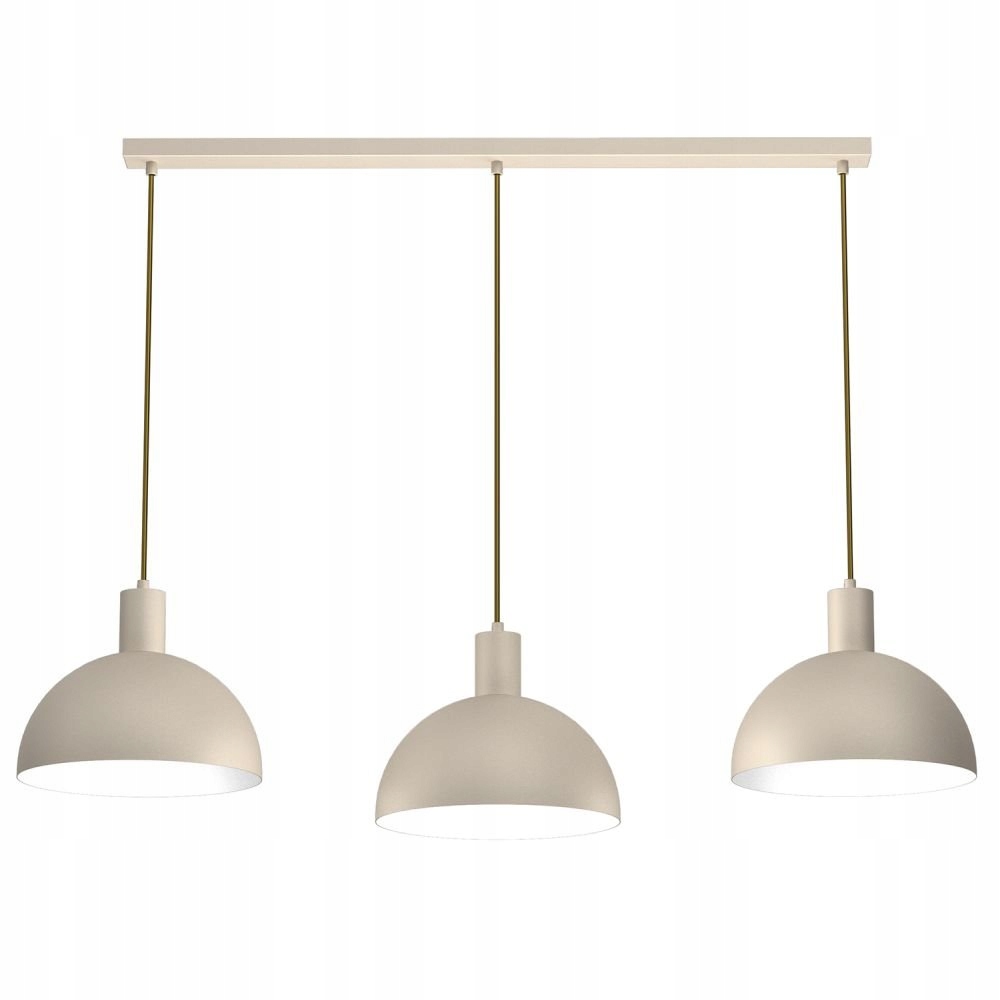 Béžová kovová 3-bodová závesná lampa nad stôl Handa 4309 Luminex