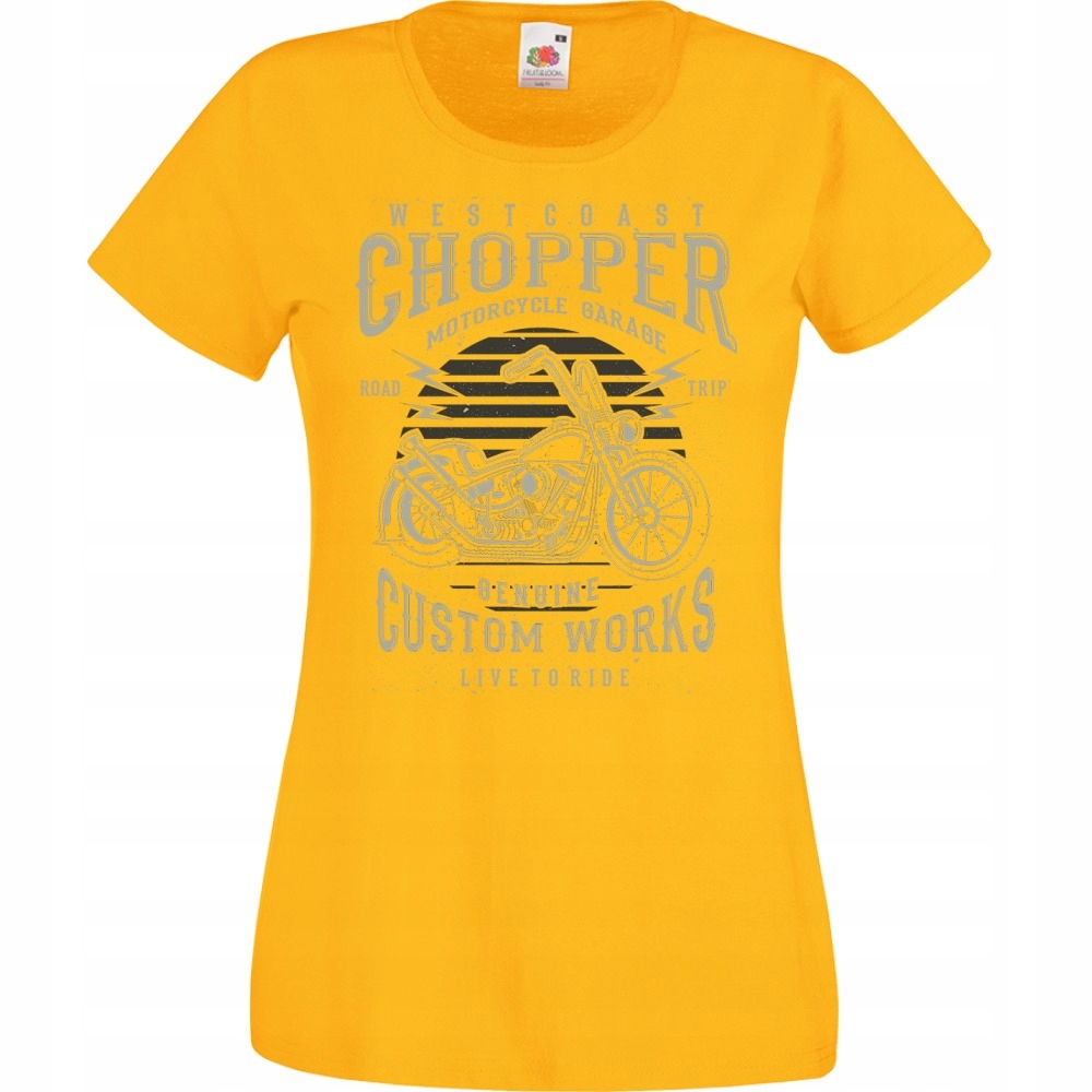 

Koszulka motor motocykl chopper M żółta