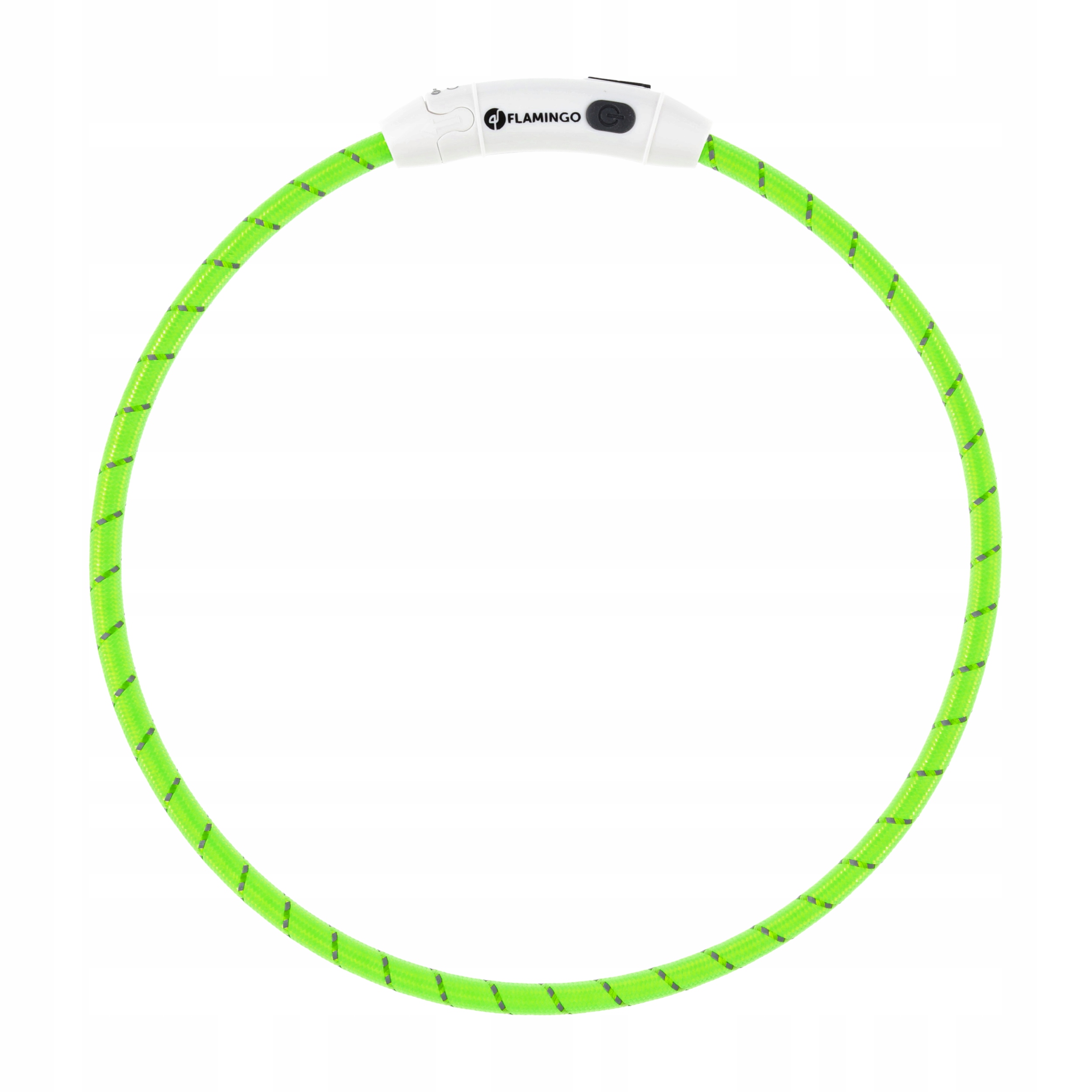 2 x Led obojek pro psa Flamingo Leora zelený