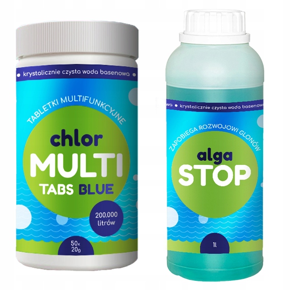 CHLOR MULTI TABS BLUE + ALGA STOP Fast Blue Professional