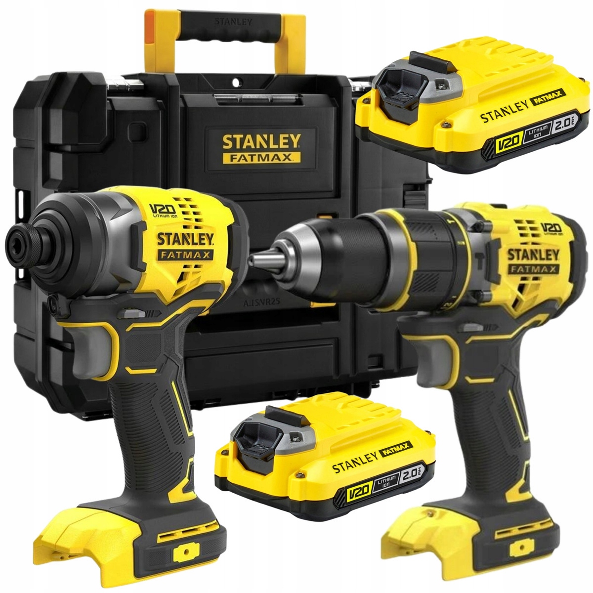 Stanley SFMCK461D2T Zestaw V20 18V Wiertarko-wkrętarka Zakrętarka 2x2Ah