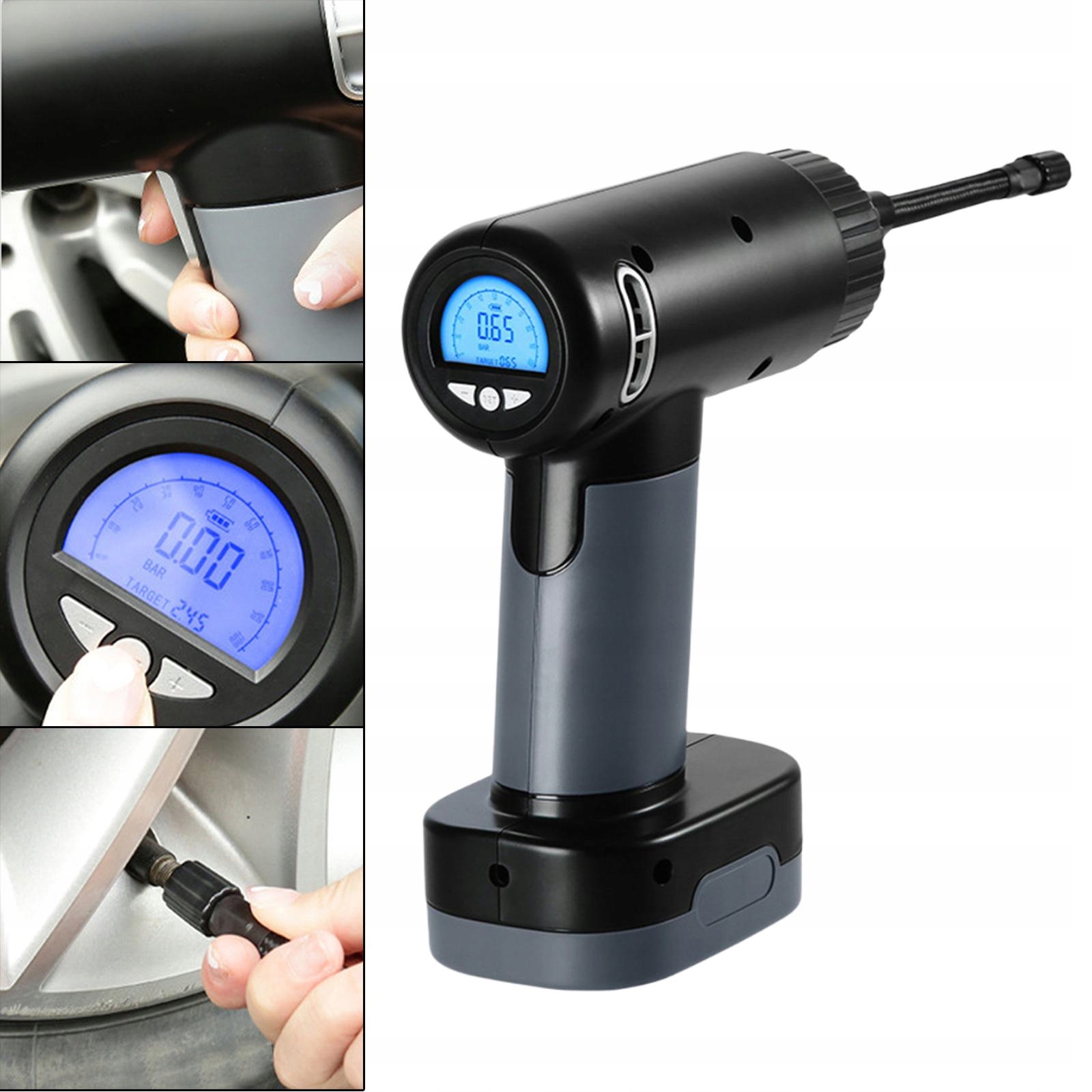 Kompresor powietrza Cyfrowy akumulator bezprzewodo Marka bez marki