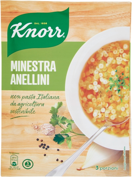 Levně 5 x polévka Minestra Anellini 82 g Knorr
