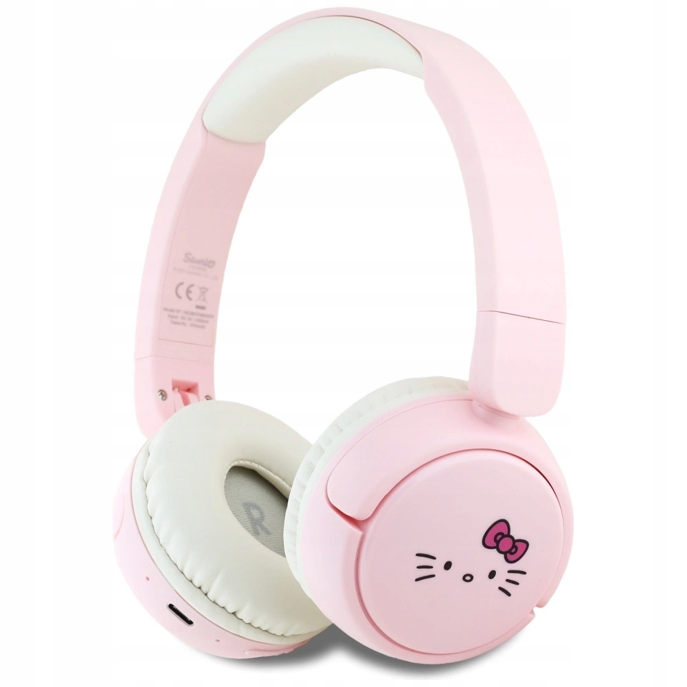 Sluchátka do uší Hello Kitty Face Logo Bluetooth růžová