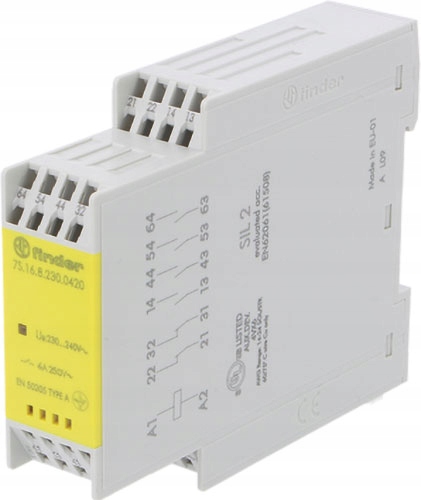 Bezpečnostný relé Finder 2NO+2NC,24VDC, 6A/250VAC, 7S.14.9.024.4220