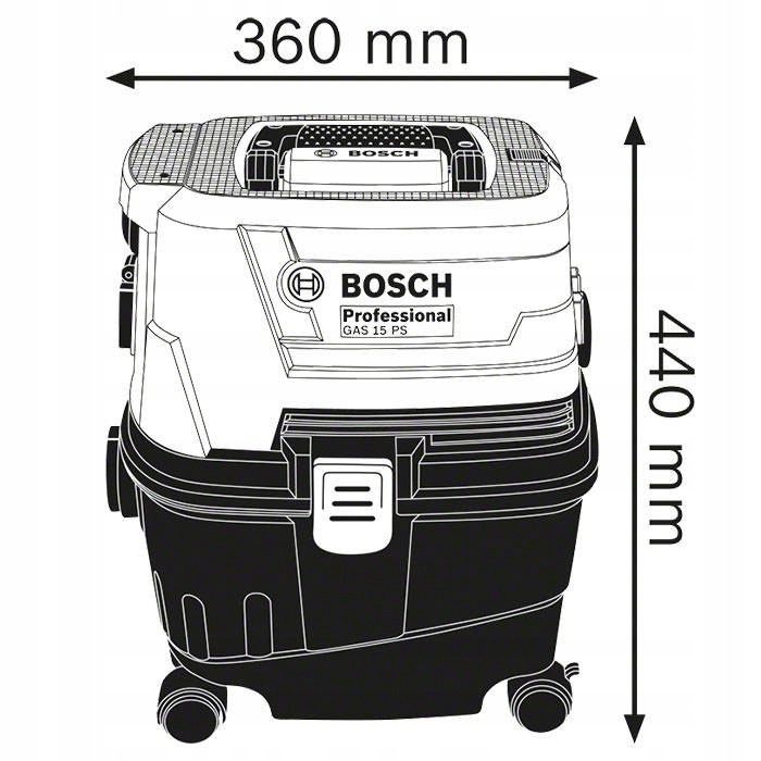 ODKURZACZ PRZEMYSŁOWY BUDOWLANY WARSZTATOWY 1100W 15L BOSCH GAS 15 PS Zasilanie sieciowe
