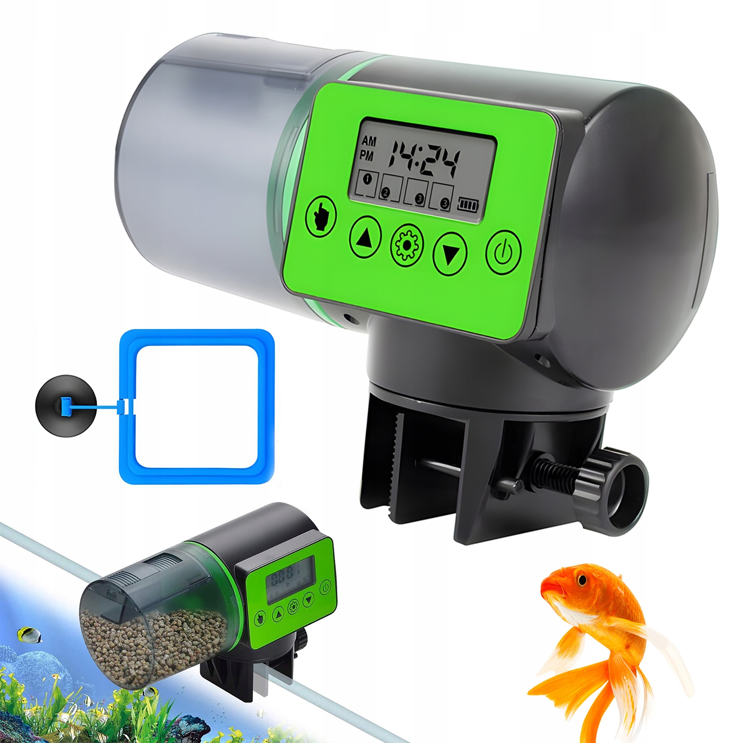 Levně Automatické Krmítko Na Ryby Napájené 200 ML Dávkovač Potravy Krmící kruh