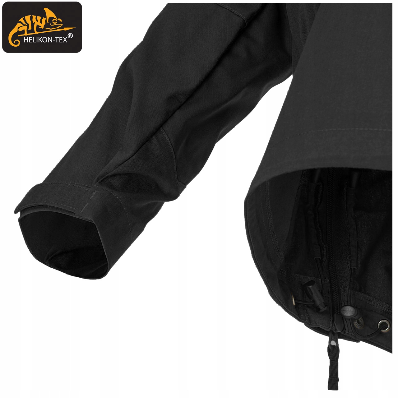 Kurtka Kangurka HELIKON WOODSMAN Anorak Trekkingowa Czarna /Taiga Green XL Materiał dominujący Poliester