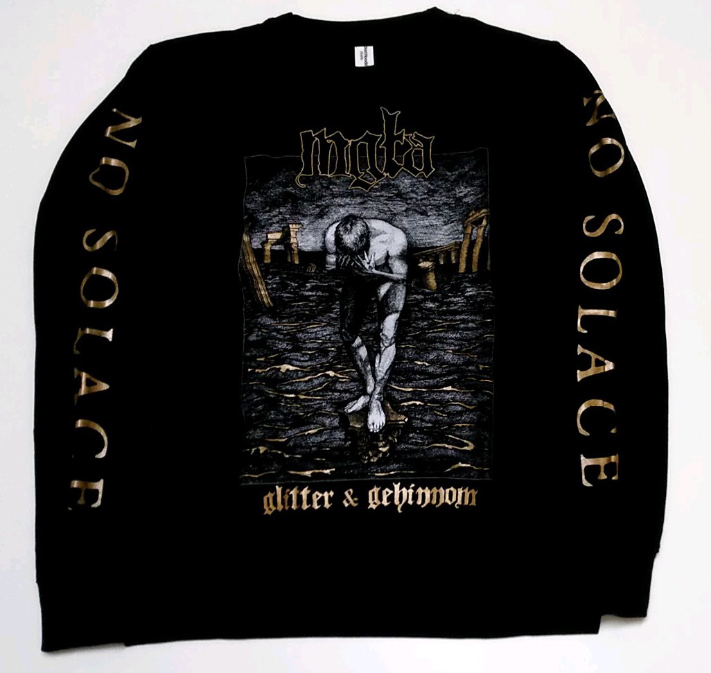 Mlha Glitter black metal Mikina Sweatshirt M
