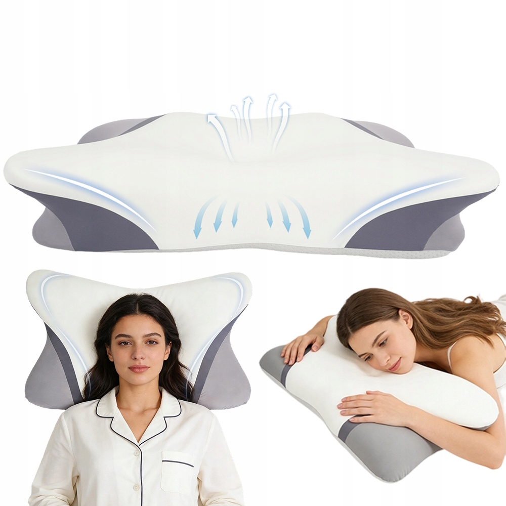 Ortopedyczna Poduszka Pod Szyję Chłodząca Z Pamięcią Kształtu Łagodząca Ból