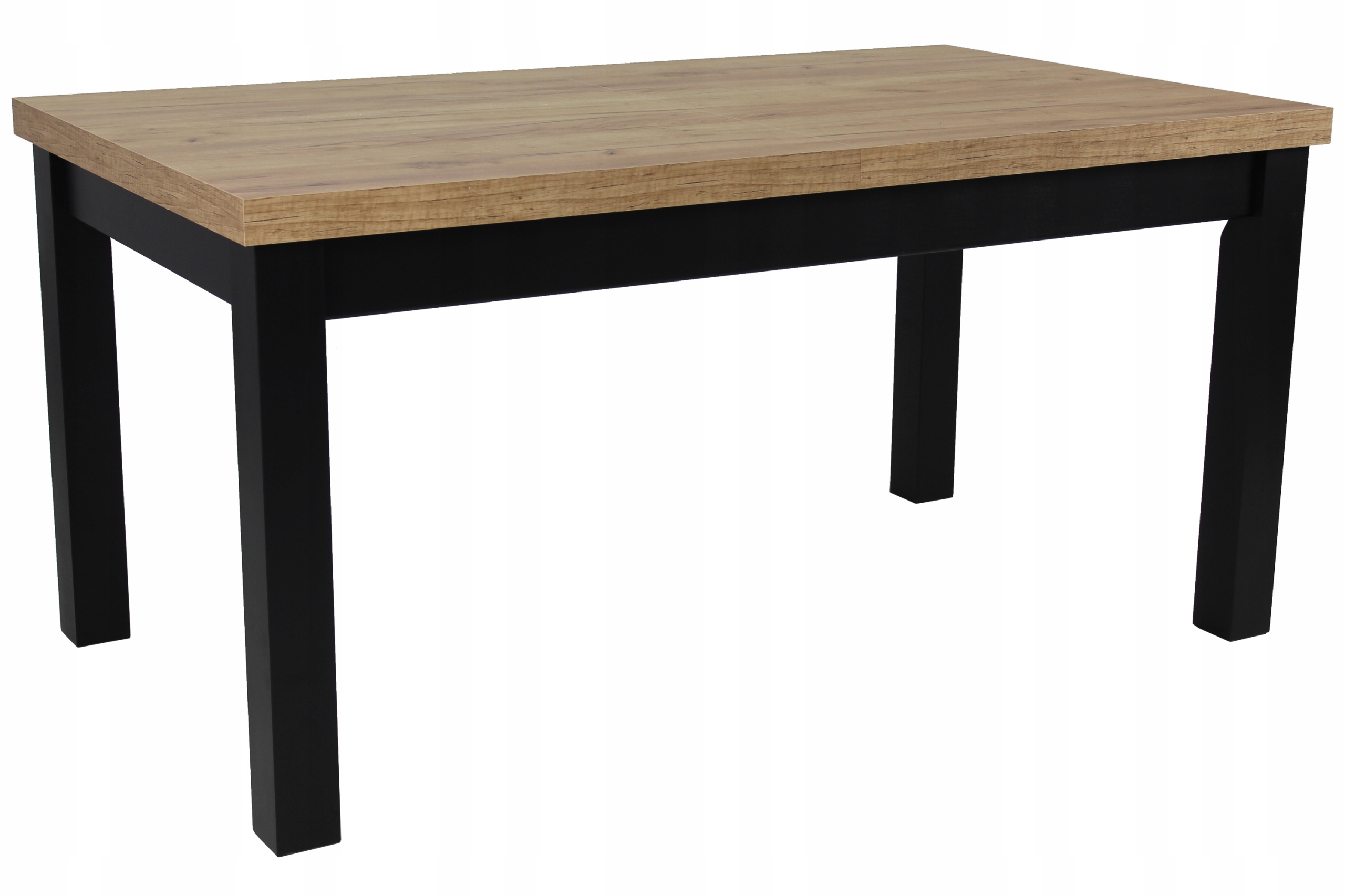 Zestaw do jadalni DUŻY stół i 6 krzeseł Z DREWNA Kolor korpusu stołu czarny