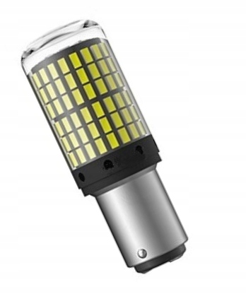 1x Biała Żarówka P21/5W 1157 BAY15D 144 Led 4014 Smd 12V tylna stop Canbus
