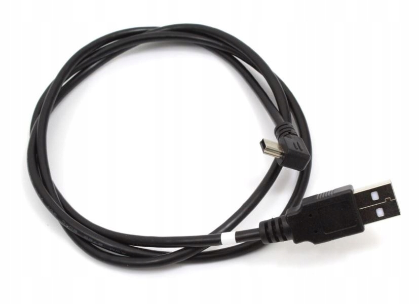 Kabel USB -> Mini USB do kamery 1m kątowy Kolor czarny