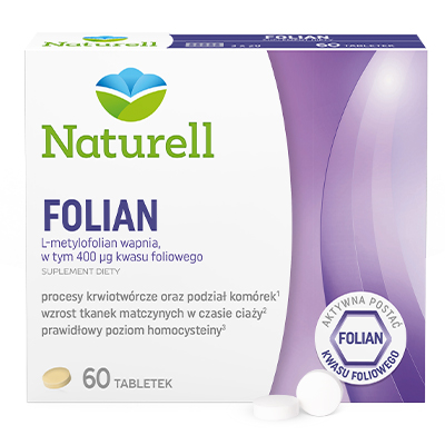 Naturell Folian kwas foliowy ciąża 60 tabletek