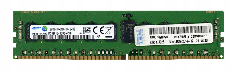 Ibm 46W0790 00FM011 DDR4 8GB 2133MHz Ecc
