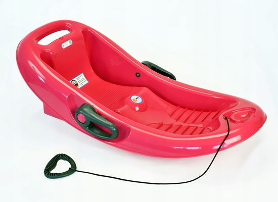 Sanki Ślizg Plastikowe Różowe Khw Boby Snow Flipper de Luxe różowy