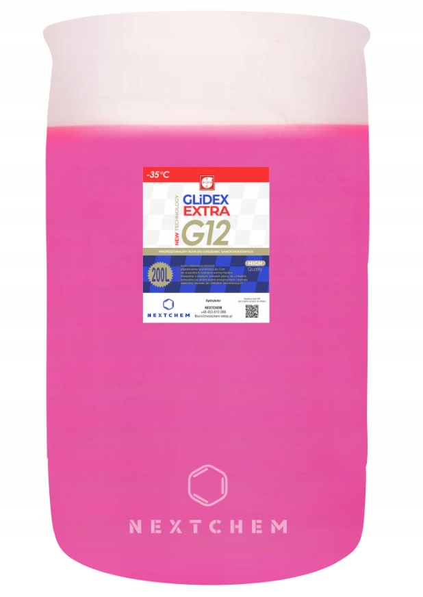 Płyn do chłodnic Glidex 200L + Pompa