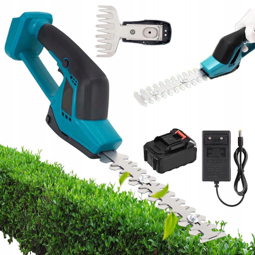 Výkonné Akumulátorové Nůžky Na Živý Plot Trávy Keřů 2600 Mah Aku