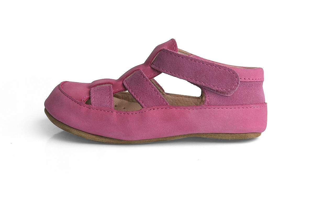 Kapcie Dziecięce Barefoot Ze Skóry Naturalnej Na Rzep Obex Drimes ROZ.32