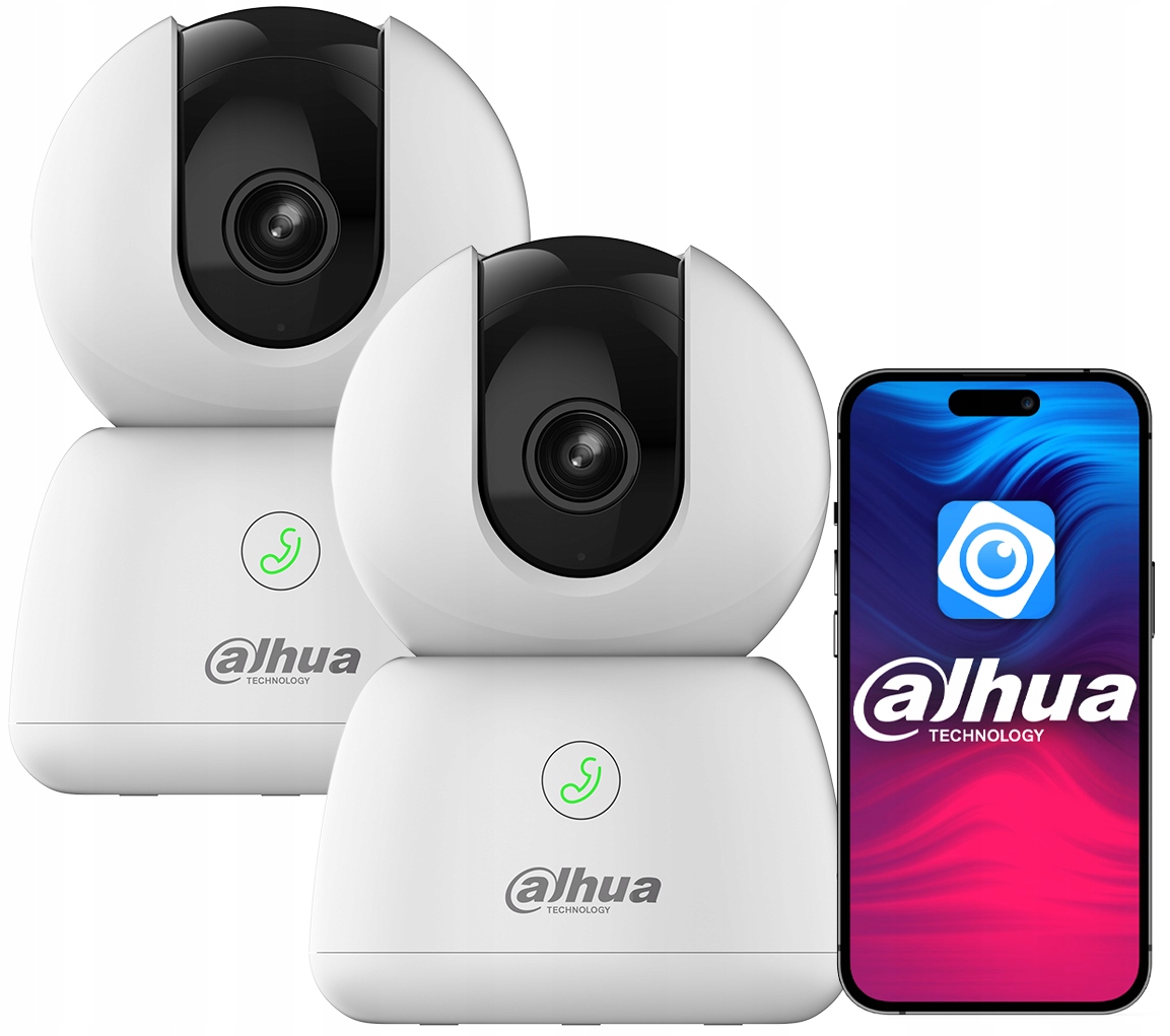 Dve otočné WiFi pestúnky 3Mpx Dahua H3B Hero Autotracking Slot Sd