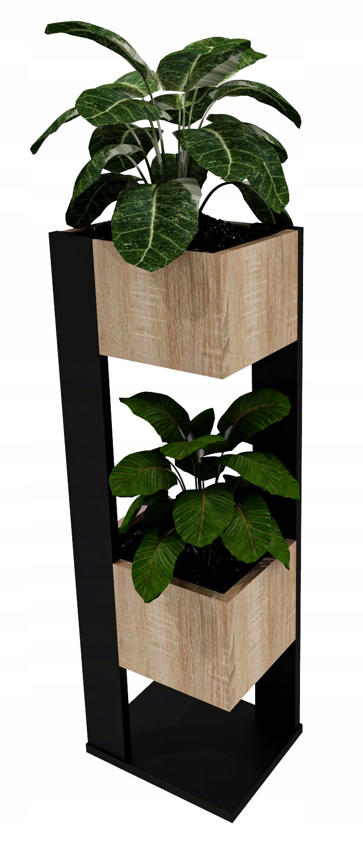Stojan Na Kvety Drevený stojan na kvety loft Dub Sonoma 100 cm