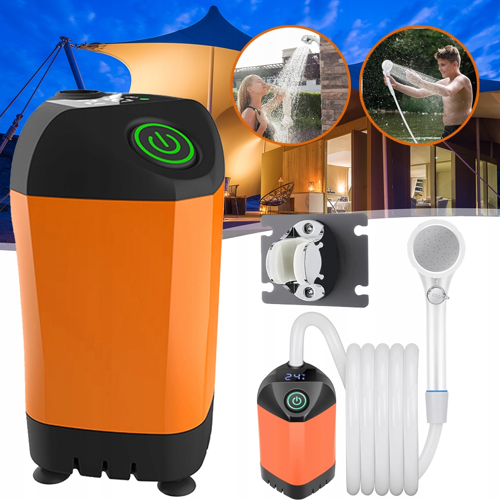 Přenosná Venkovní Sprchová Pumpa Camping S Velkou Akumulátor 4800 Mah