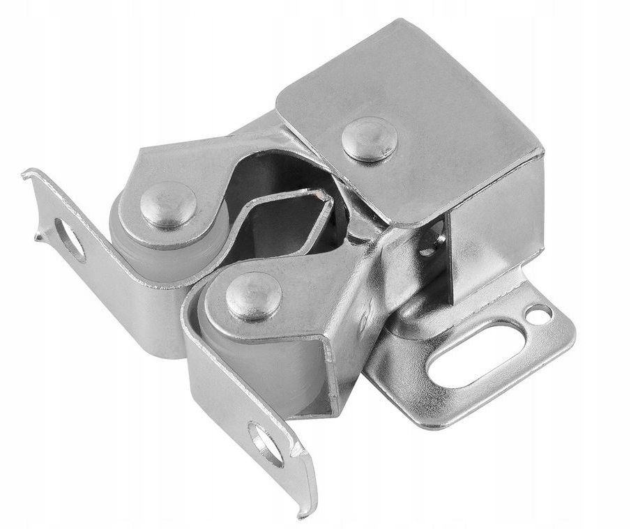 ZATRZASK ZAMEK MEBLOWY ROLKOWY WCISKANY DO DRZWI SZAFEK STALOWY OCYNKOWANY Marka Kotarbau