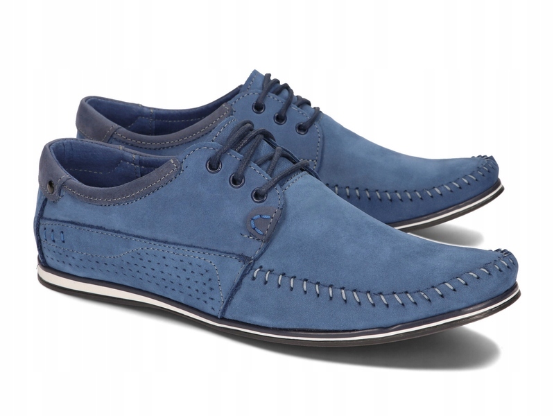 

Buty Męskie Obuwie Casual Skóra 875 Niebieski 46
