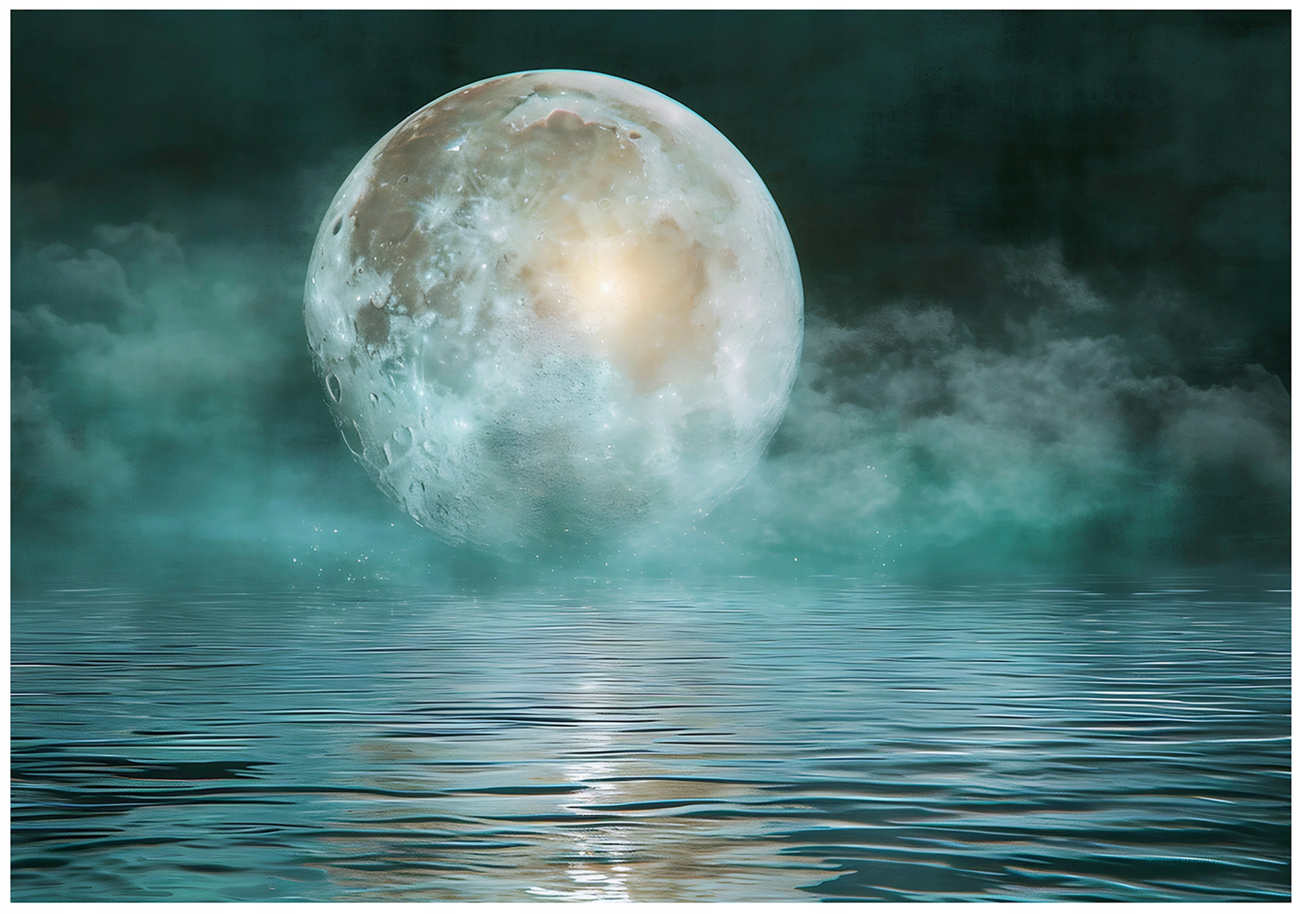 Vliesová fototapeta Mystický Mesiac v hmle Nočná príroda 416x290 lepidlo