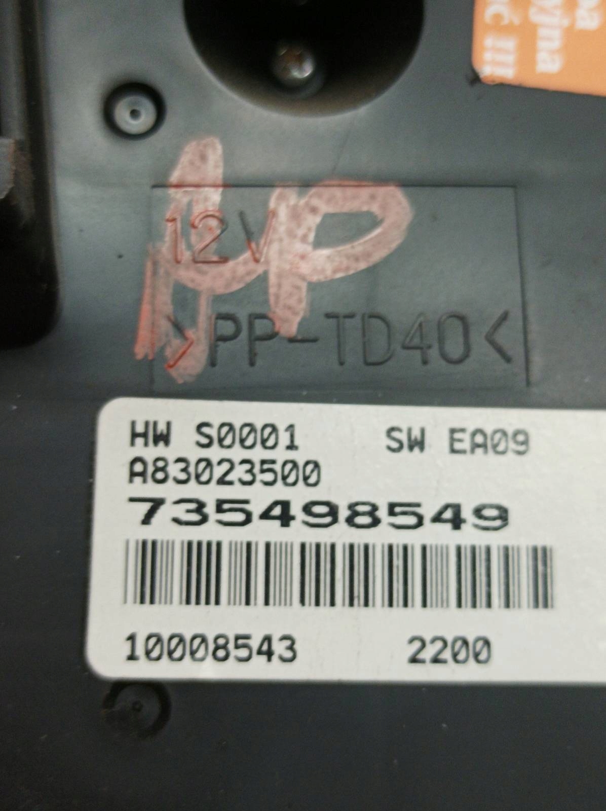 PANEL BOCCHETTE 735498549 Fiat Doblo II (2009-)