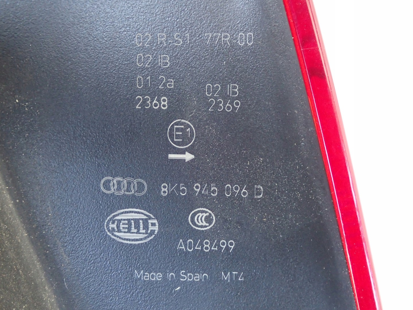 light right rear rear part AUDI A4 B8 8K5 sedan 07-11R